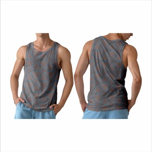 เสื้อกล้ามผู้ชายพิมพ์ลายผ้าฝ้าย100% ชุดออกกำลังกายเล่นฟิตเนสสไตล์วินเทจ - Product Image 4