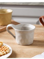 Tasses à café et à thé en céramique et porcelaine, style artisanal, surface émaillée mate, taches sous-émaillées, texture texturée, résistantes à la chaleur, pour usage en café