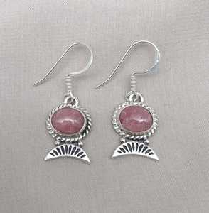 Pendientes colgantes de rodocrosita en plata de ley 925, joyería bohemia curativa, minimalista, hecha a mano para mujeres, joyería artesanal. - Product Image 5