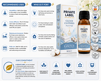 Essence de parfum soluble dans l'eau pour vêtements propres, marque privée, 50 ml, OEM |   Humidificateur et diffuseur d'arômes |   Espagne UE