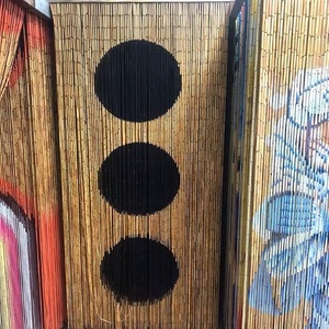 Eco Friendly Bamboo <b>Beaded</b> Windproof Built-In <b>Curtain</b> <b>for</b> <b>Doors</b> Handmade Durable Room Divider <b>for</b> Cafe Hotel Resort Decoration - Product Image 2