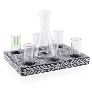 Soporte para vasos de cristal de fregona de diseño tradicional, Material de bambú con Incrustaciones de nácar para regalos y decoraciones de Ramadán Eid - Product Image 6