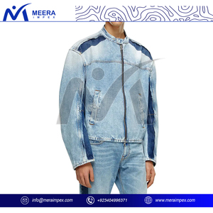 Chaqueta vaquera clásica Vintage para hombre con detalles desgastados, ropa de calle informal con botones en la parte delantera para todas las estaciones para el invierno - Product Image 3