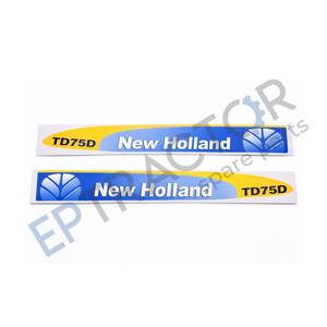 Kit de Calcomanías para Capó de Tractor New Holland TD75D, Juego de Calcomanías de Vinilo - Product Image 2