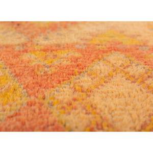 Tapis en laine noué à la main Kiaan grande surface Pae-148 à motif géométrique rouge et orange pour la décoration du salon à la maison 9x12 - pour adolescents - Product Image 3