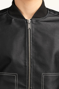 2025 New arrival Custom Winter Fashion Stylish Design Genuine Leather With Hooded Top Selling Solid Color Zipper <b>Jacket</b> <b>For</b> <b>Men</b> - Product Image 5