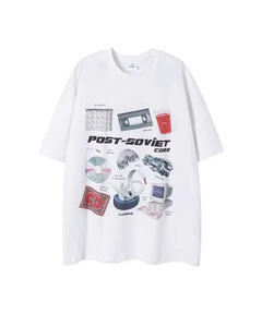 T-shirt graphique vintage, imprimé rétro tech, streetwear, tee-shirt en coton personnalisé, décontracté, tendance de la mode estivale, personnalisé - Product Image 3