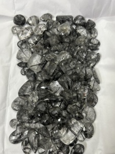 Quartz rutilé noir naturel de qualité AAA pierre précieuse de haute qualité à facettes coupe brillante bijoux de taille personnalisée en vrac troisième partie - Product Image 2