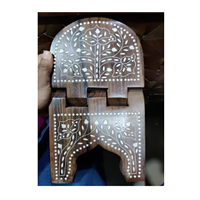 Support de livre sacré en bois classique support de Rehal pliant Portable fabriqué à la main pour coran Gita Bible prière culte utilisation spirituelle