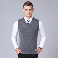Pull en cachemire et laine à col rond pour homme, manches régulières, respirant, avec boutons, pour l'hiver