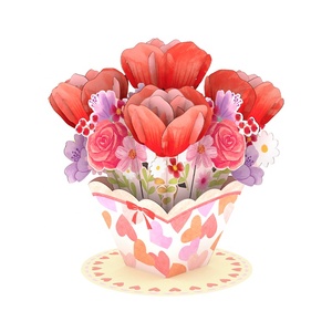 การ์ดอวยพรป๊อปอัปดอกไม้3D ทำมือเวียดนามทำมือสำหรับวันแม่งานมอบของขวัญทางธุรกิจบัตร3D - Product Image 1