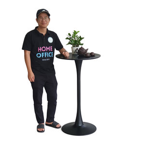 โต๊ะบาร์ทรงกลมทิวลิปร่วมสมัย ขาเหล็ก 60 ซม. รุ่น BB019 - Product Image 1
