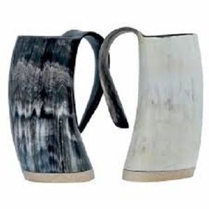 Taza para beber de cuerno Natural de alta calidad, taza de cerveza vikinga genuina tallada a mano y hecha a mano para utensilios de cocina, taza de cuerno - Product Image 1