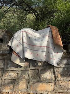 Vintage Cotton Kantha <b>Quilt</b> Reversible Handmade Block Print Bed Cover <b>Throw</b> Blanket - Product Image 4