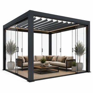 Pergola bioclimatique personnalisable, design moderne, rétractable, imperméable, résistante à la décomposition, anti-rongeurs, facile à assembler, revêtement poudré - Product Image 5