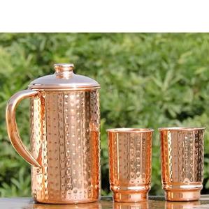 Pichet à eau en cuivre artisanal vintage de qualité supérieure, carafe en cuivre gravée antique pour la cuisine, la salle à manger, la décoration de la maison et le service de l'eau - Product Image 4