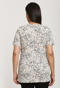 <b>White</b> Summer Casual Nursing <b>Wrap</b> Top with Frilled V-Neck for Mother's Maternity Occasions Wholesale - Product Image 3