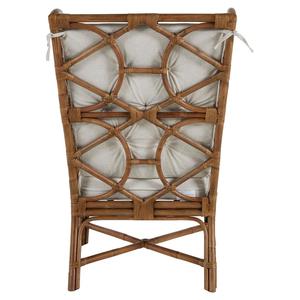 HNH Craft Luxury Watson Coastal Beach Brown Rattan <b>Wing</b> Back Occasional <b>Arm</b> <b>Chair</b> Elegant Outdoor Furniture for Living Room - Product Image 5
