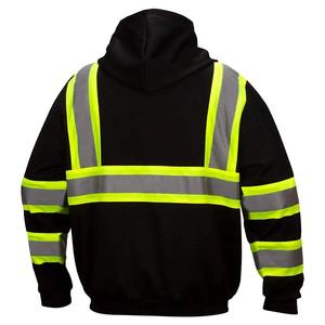 Precio asequible Ropa DE TRABAJO personalizada Hi Vis Reflective Safety Chaqueta de invierno Sudadera con capucha para hombres Chaqueta DE SEGURIDAD acolchada de alta visibilidad - Product Image 3