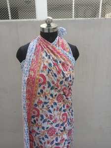 Designer Pure Cotton Sarongs for Summer-<b>Indian</b> Printed Beach Wear Dress Jersey Material for Shawls and <b>Scarves</b> - Product Image 5