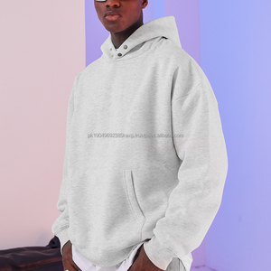 Sweat-shirt à capuche en coton pour homme, design personnalisé, streetwear, sweat-shirt oversize épais avec logo brodé, motif imprimé en 3D, cordons - Product Image 5