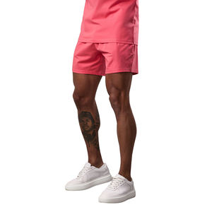 Private Label <b>Men's</b> Mid-Waist Comfortable <b>Shorts</b> Latest Design Solid Pattern <b>Pink</b> Colour Hot Sale Made in Pakistan - Product Image 1