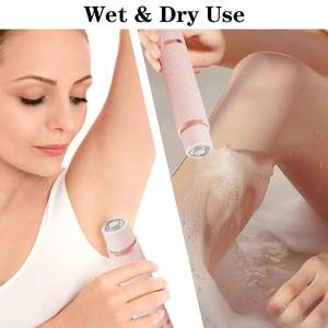 Depiladora Eléctrica Húmeda/Seca para Mujer, Afeitadora de Doble Cabezal, Pinza para Depilación, Varios Usos Corporales, Recortadora de Cejas, Uso Doméstico - Product Image 3