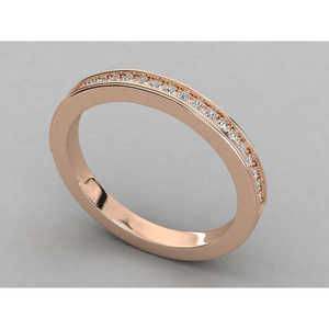 Bague solitaire en or massif 14 carats pour femme, diamant de laboratoire taille brillant rond - Product Image 4