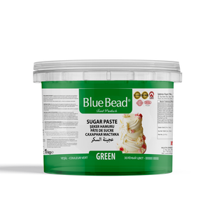 Pasta de azúcar comestible, Fondant para decoración de pasteles, utilizado para recubrir pasteles y hacer figuras, cuenta azul, verde - Product Image 1