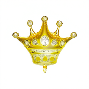 Globos Corona Dorados de 75cm, Decoración para Fiestas, Bolsa de 12 Piezas - Product Image 2