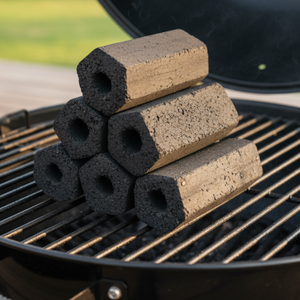 ถ่านกะลามะพร้าวอัดแท่ง ผลิตด้วยเครื่องจักร เป็นมิตรต่อสิ่งแวดล้อม ไร้ควัน ติดไฟนาน (4-6 ชั่วโมง) |   ลายหกเหลี่ยมสำหรับบาร์บีคิว - Product Image 5