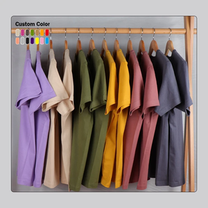 Camiseta de talla grande de Color puro, de manga corta Camiseta holgada para hombre de alta calidad para ropa informal y de calle - Product Image 6