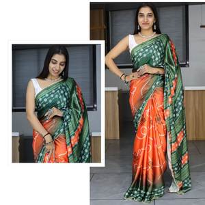 Nuevo Sari de seda Kanchipuram Kurta Kurtis para mujeres en India - Product Image 2