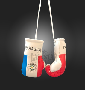 LLavero de guantes de miniboxeo personalizado OEM PULeather diseño de Bandera de País coche colgante al aire libre compras al por mayor PARAGUAY ESPAÑA Bosnia - Product Image 6