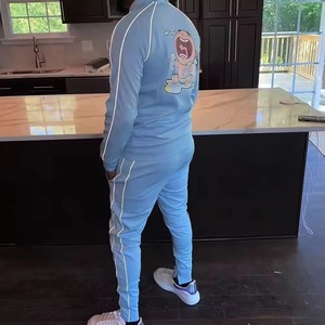 Conjuntos reflectantes a la demanda de los clientes, logotipo personalizado de talla grande, gran oferta, conjuntos de invierno, chándales reflectantes Unisex, ropa de calle deportiva - Product Image 3