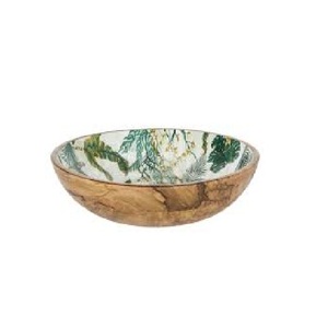 Nouvel arrivage Looking Home Cuisine Restauration Serveur de nourriture Autocollant Bol Design imprimé Fête de mariage Servir Maison Bol en noyer - Product Image 4