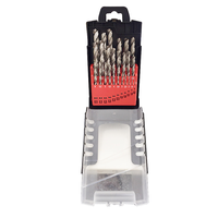 Jeu de 19 forets HSS Cobalt 1-10mm en acier rapide forets hélicoïdaux pour le perçage des métaux Kit de précision durable