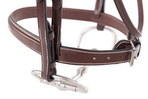 Brida de caballo de cazador de cuero genuino de alta calidad del último diseñador con Sedgwick Fancy Stitched Square Raised & Reins Professional - Product Image 5