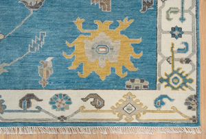 Brun vert 8x10 tricoté à la main Oushak tapis persan haute terrains de Golf conception abstraite coton tapis turc pour la décoration intérieure vivant - Product Image 6