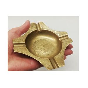 Cenicero de latón de lujo con pantalla de mesa con logotipo personalizado para oficina, uso doméstico, tapa decorativa para cuenco, tipo bolsillo, estilo americano, redondo - Product Image 2