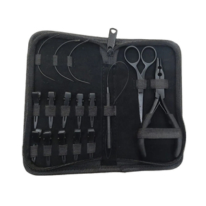 Kit de Alicates para Extensiones de Cabello con Anillos Micro, Abre y Cierra Anillos, Alicates de Bucle y Tijeras, Negro 2025 - Product Image 1