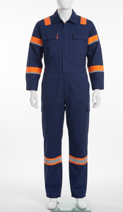 Combinaison pour hommes à manches courtes, en tissu mélangé, avec fermeture éclair et poches - Product Image 2