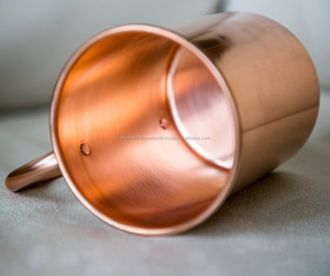 Venta al por mayor de alto diseño moderno de acero inoxidable personalizado Metal cobre cerveza Moscú mula taza de cobre respetuoso con el medio ambiente café en la escuela - Product Image 5