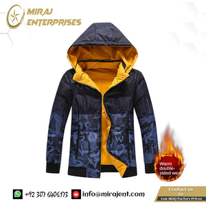 Chaqueta acolchada a prueba de viento personalizada para hombre de otoño e invierno, prendas de vestir impermeables gruesas y cálidas con ambos lados, sombrero informal a prueba de viento en ambos lados - Product Image 2