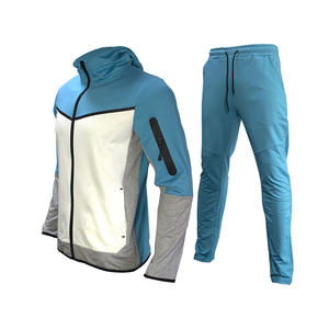 Vente en gros ensemble de survêtements 2 pièces automne hiver survêtement de jogging en coton et polyester pour hommes avec logo personnalisé Service OEM - Product Image 1