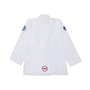 Venta al por mayor, entrega rápida, Kimono de Jiu-Jitsu Brasileño 100% algodón, conjunto de uniforme BJJ para hombre y mujer, peso medio, color blanco - Product Image 2