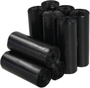 Wholesale Black PE Garbage <b>Bags</b> in Rolls with Customized Logo for <b>Household</b>, Supermarket, Store - Product Image 1