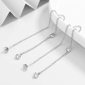 Orecchini Pendenti in Argento Sterling con Cristalli - Product Image 1