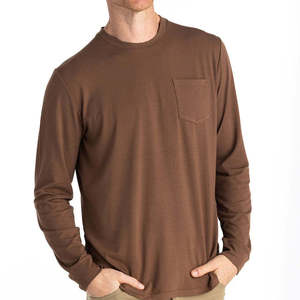 T-shirt à manches longues décontracté pour homme, couleur personnalisée, col rond, t-shirt à manches longues tendance pour homme, respirant, coupe ajustée, haut de pêche - Product Image 5