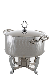 Luxueux ensemble de plats de chauffe-plats en acier plaqué or avec poignées en laiton fournitures de restauration à chaud pour hôtels et restaurants - Product Image 3